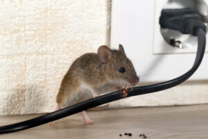 Dunrite Close up of Mouse Gnawing Electrical Cable